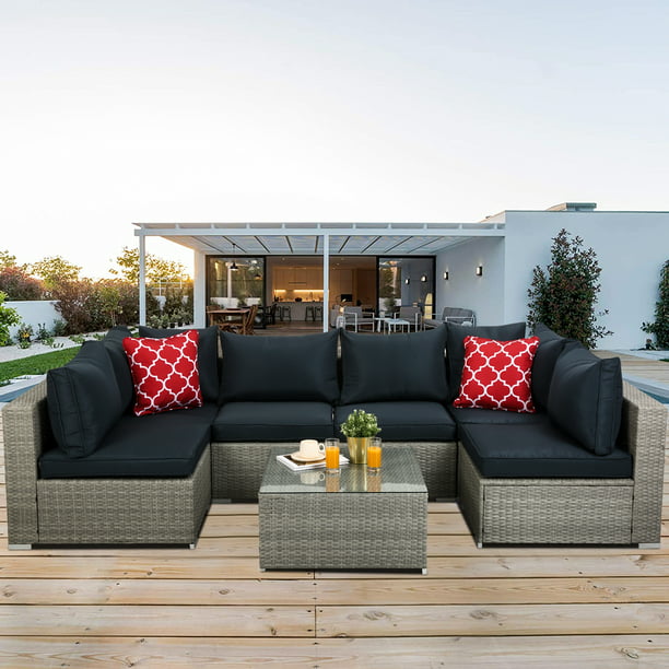 Segmart Outdoor Patio Deck Sectional, Best Affordable Patio Conversation Sets
