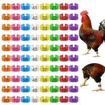 bathprove 80Pcs 16mm Chicken Leg Bands with 8 Colors,Colorful 01-80 Numbered Chicken Identificat y19999