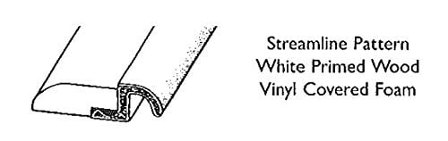 White Primed Streamline Pattern Door Weatherstrip Set, with Q-LON Weatherstrip 2-7 FT (84") Pieces and 1-3 FT (37") Piece