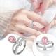 thumbnail image 4 of Joyería de moda de color Anillo de simulación para las mujeres gota de agua Micro incrustaciones de doble anillo de joyería abierta ajustable dedo índice del anillo, 4 of 8