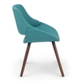 thumbnail image 4 of Simpli Home WYNDENHALL Malone Mid Century Modern Bentwood Dining Chair Turquoise Blue 21.7" D x 20.5" W x 31.5" H Wood Finish Polyester, 4 of 5