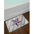 thumbnail image 2 of 4th of July Bath Mat, Star Figure with US Flag Pattern over Wooden Planks National Holiday Image, Non-Slip Plush Mat Bathroom Kitchen Laundry Room Decor, 29.5 X 17.5 Inches, Multicolor, Ambesonne, 2 of 2