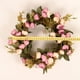 thumbnail image 4 of Arreglos De Rosas Artificiales Arreglos Florales Puerta Principal Pared Hogar DIY Piso Jardín Oficina Decoración De Púrpura Colco corona de flores de primavera, 4 of 6