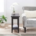 thumbnail image 4 of Leick Home Solid Wood Laurent 12" Narrow End Table with Shelf, Black, 4 of 12