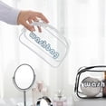 thumbnail image 5 of Simple For Girls Letter Waterproof Storage Cases Zipper Women Cosmetic Bag Travel Storage Handbag Transparent Makeup Bag Korean Storage Bag BLACK S, 5 of 8