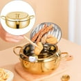 thumbnail image 2 of Japanese Deep Fryer Pot 2024 New Stainless Deep Fryer Japanese Deep Fryer With Temperature Gauge Deep Frying Pan With Lid Basket For Kitchen French Fries Chicken, 2 of 9