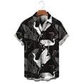 thumbnail image 2 of Camisa hawaiana étnica vintage con estampado 3D para hombre, camisas hawaianas con gráfico de grulla, planta y cohete, blusas de verano con botones sueltos y solapa, 2 of 4