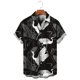 thumbnail image 2 of Camisa hawaiana étnica vintage con estampado 3D para hombre, camisas hawaianas con gráfico de grulla, planta y cohete, blusas de verano con botones sueltos y solapa, 2 of 4