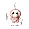 thumbnail image 2 of Black Halloween Skeleton Baby Hanging Plush, Cute Skull Face Stuffed Toy Keyring, Fluffy Bag Pendant, Unique Small Gift for Kids & Collectors, 2 of 6