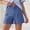 Light Blue, variant on Women's High Waist Scalloped Hem Denim Shorts A-Line Relaxed Fit Shorts for Women Light Blue S