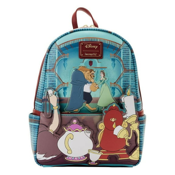 Beauty and the Beast Fireplace Scene Mini Backpack by Loungefly