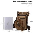 thumbnail image 3 of Canvas Drop Leg Bag Hiking Waist Pack Sling Crossbody Bag Shoulder Backpack Men Chest Bag Women Casual Daypacks for Outdoor, 3 of 5