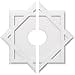thumbnail image 3 of Ekena Millwork CMP32AL2-07000 32 Pouces OD x 7 Pouces ID Carré Axel Architectural Grade Médaillon de Plafond Contemporain PVC - 2 Pièces, 3 of 3