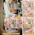 thumbnail image 5 of Pioneer Flower Floral Print Pattern Round Tablecloth 60 X 60 Inch, Wrinkle Resistant Wipeable Table Cloth for Kitchen Dining Picnic Patio Party, 5 of 6