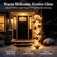 thumbnail image 2 of Glowing Christmas Door Hanger, Pre-lit Christmas Snowman with Warm LED Lights, Holiday Hanging Decor for Front Door Porch Indoor Outdoor, Easy to Hang by MPOISVA, 2 of 7