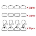 thumbnail image 1 of IFANLANDOR Key Chain 60Pcs Key Fob Holder Zinc Alloy Easy to Find Keys for Daily Use and, 1 of 8