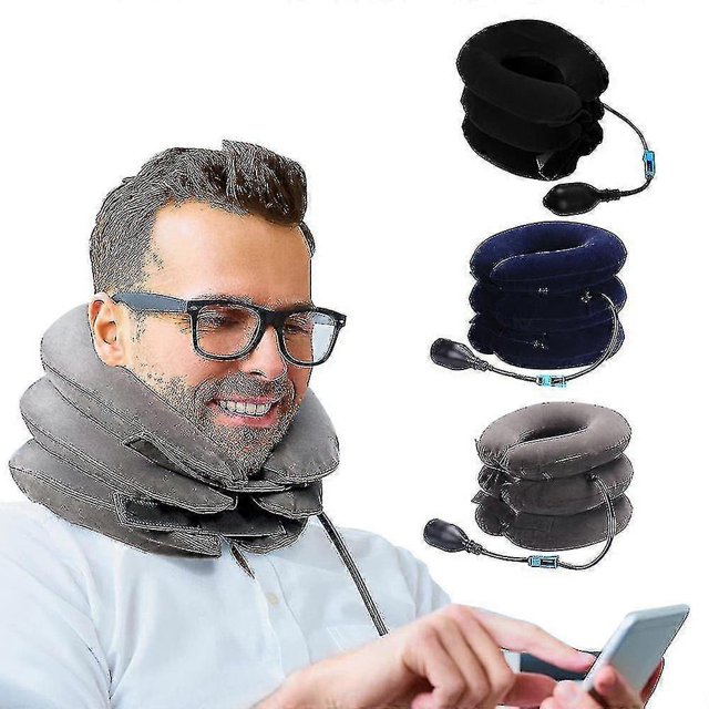 Cervical Neck Traction Device Inflatable Adjustable Neck Stretcher FIG_Perfect Gift