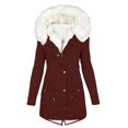 thumbnail image 2 of Letdown Plus Size Long Jacket Womens Winter Coats 2025 Sherpa Lined Jackets with Hood Oversized Outerwear Thickened Warm (,L), 2 of 4