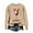 Kaki, variante sur GPOECD Chandail Léger à Manches Longues pour Femmes avec Imprimé de Noël, Col Rond, Décontracté, Confortable, Tissu Doux, Noir, G