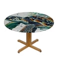 thumbnail image 3 of PIKWEEK Round Tablecloth Just A Girl Who Loves Turtles Watercolor Sea Turtle Decorations White, 3 of 8
