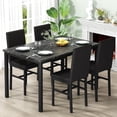 thumbnail image 1 of AWQM Dining Table Set for 4, Black Marble Dining Table with 4 Velvet Upholstered Chairs, Space Saving Dining Table for Apartments, Small Spaces, Small Kitchens, and Breakfast Corner, 1 of 8