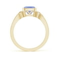 thumbnail image 2 of ANGARA Natural Cushion 1.05 ct Tanzanite Solitaire Engagement Ring in 14K Yellow Gold for Women (Size-6mm) | December Birthstone, Anniversary, Jewelry Gift for Women | Natural Tanzanite Ring, 2 of 9