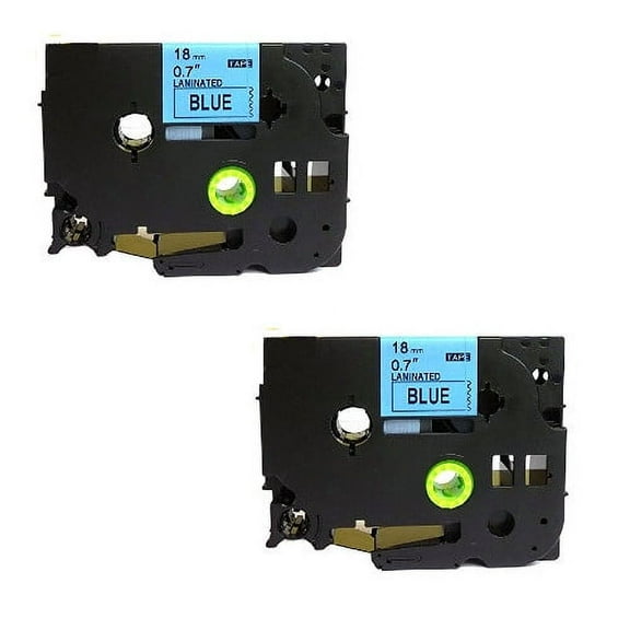 Compatible Label Tape for Tze-541 - Black on Blue - 2-Pack