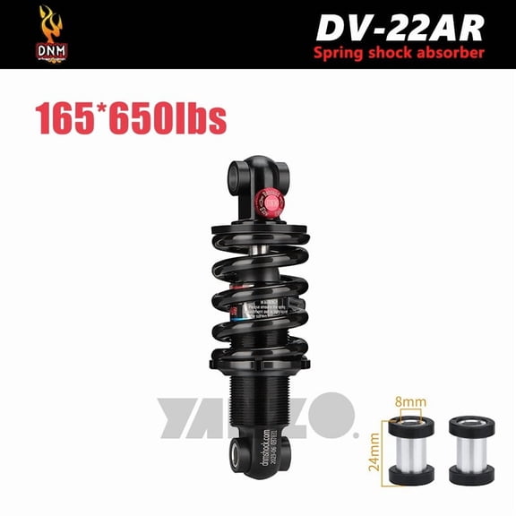 DNM DV22AR 165/190mm 650/750LBS Coil Spring Rear Shock Suspension Absorber MTB In Bulk No Retail Box