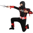 thumbnail image 2 of Pecho Musculoso Rojo Negro Disfraz De Halloween Disfraz De Seguridad Para Niños Power Ninja Yuarrent HA046137-01, 2 of 6