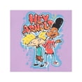 thumbnail image 5 of Nickelodeon Women's Shirt, Graphic Print Curved Hem Cartoon Gerald and Hey Arnold T-shirt Lilac – S, 5 of 5