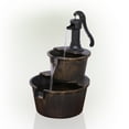 thumbnail image 5 of Alpine Corporation 27" Two-Tier Barrel & Pump Outdoor Fountain, Bronze, 5 of 9