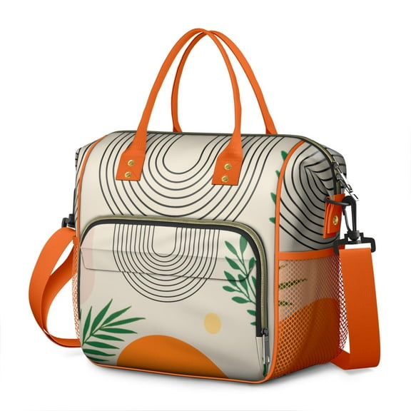 Retro Tribal Rustic Cooler Bag - Artistic Large Insulated Tote for Men & Women