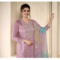 thumbnail image 3 of Indian Pakistani Wedding Special Dress Ready to Wear Shalwar Kameez Plazzo Pant Suits ( Lavender, XL - 44 ), 3 of 5