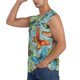 thumbnail image 3 of Fotbe Retro Seamless Flying Butterflies Men's Camiseta sin Mangas Estampada para Hombres, Playera Casual para Gimnasio, Entrenamiento, Playa-X-Large, 3 of 7