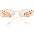 thumbnail image 2 of Gafas de sol ovaladas estilo punk retro de moda con protección lateral para hombre y mujer M, 2 of 5