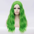 thumbnail image 4 of Peluca ondulada larga BANYUO para Cosplay resistente al calor sintética verde, 4 of 4