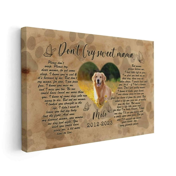 Customizaholic Photo Prints Custom, Pet Portrait, Dog Wall Decor, Cat Canvas Wall Art, Dog Passing Away Gifts, Pet Portraits On Canvas