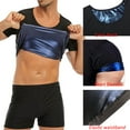 thumbnail image 3 of POP CLOSETS Sauna Sweat Suit Men Weight Loss Shapewear Heat Trapping Sweat T-Shirt Compression Vest, 3 of 7