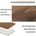thumbnail image 5 of Memory Foam Bath Mats Soft Absorbent Bathroom Rugs 16" x 24",Machine Washable Easy to Clean, Brown, 5 of 9