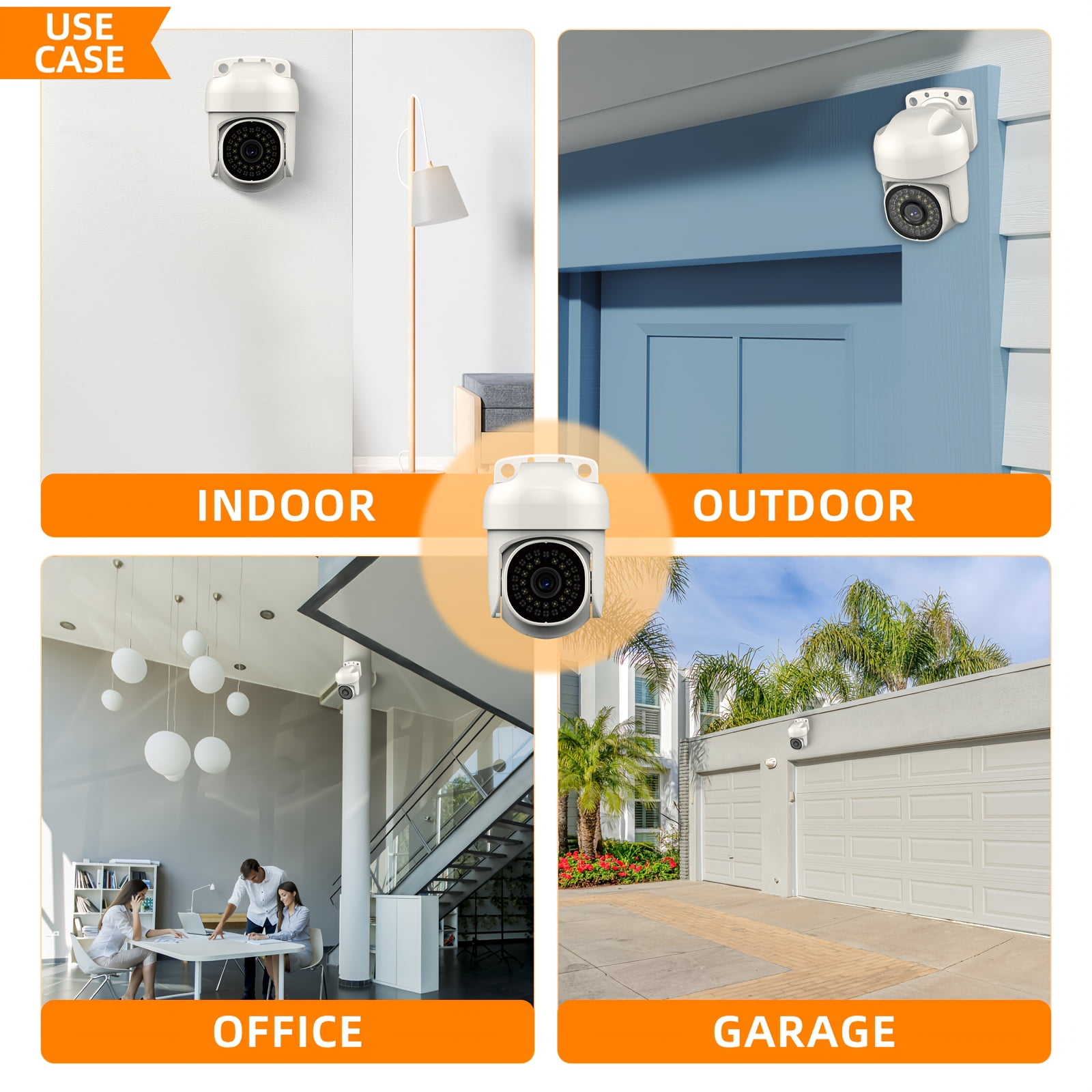 Smart AI Wireless Security Camera: FHD Video, WiFi, Night Vision, App Control, Two-Way Audio, Motion Detection Alarm for Home, Business, Elderly, Pets, Baby Monitoring