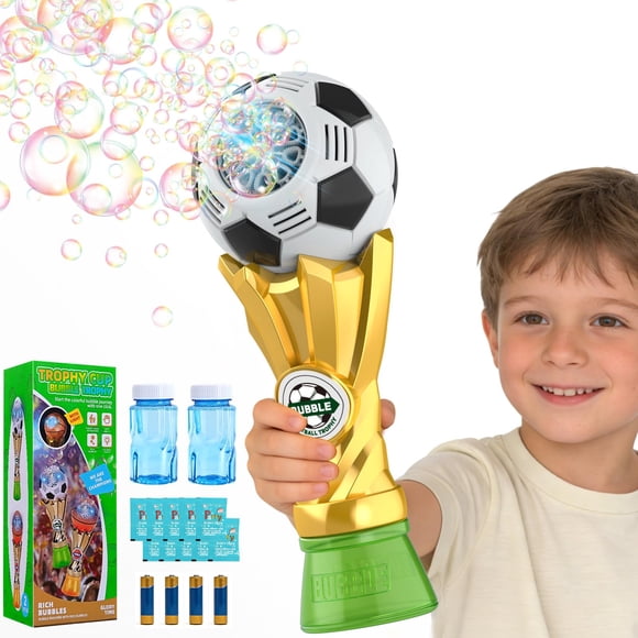 Varita de burbujas Hugeway con diseño de trofeo del Mundial de fútbol y luces