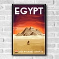 thumbnail image 2 of Egypt Giza Pyramids Complex Vintage Travel Poster / Postcard WPA Style Retro, 2 of 4