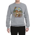 thumbnail image 2 of Wild Bobby Trendy Landscape With Daisies Cactus Monarch Butterfly Nature Lover Unisex Crewneck Sweatshirt, Heather Grey, 3X-Large, 2 of 6