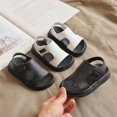 thumbnail image 2 of Sandalias para niños de verano para hombres de 1 a 5 años, sandalias de playa de cuero antideslizantes con suela suave para niños y bebés, 2 of 6