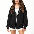 thumbnail image 5 of Tbopshirt Girls Hoodies Zip Up Long Sleeve Casual Hooded Jacket with Front Pocket for School Fall Outdoor Wear Jackets Tops Age: 5-15 Years, 5 of 8