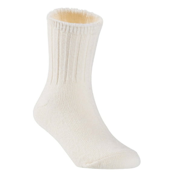Children's Durable, Stretchable, Thick & Warm Wool Crew Socks. Perfect as Winter Snow Sock and All Seasons FS01, 1 Pair, Size 2Y-4Y, Cream