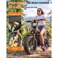 thumbnail image 2 of Jasion Retrovolt Electric Bike for Adults, 750W Motor 48V 15AH Removable Battery E Mountain Bicycle Class 2, 20" Fat Tire Ebike with Speedmoter, UL2849, 2 of 7