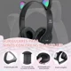 thumbnail image 2 of Qilay Diadema Audifonos Orejas De Gato Bluetooths 5.1 Led Ninos Color Negro, 2 of 2