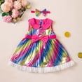 thumbnail image 5 of MEZZALL Girls Sleeveless Sequin Bow Waist Dress Kids Girls Lightweight Party Fashionable Dresses, 5 of 5