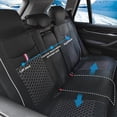 thumbnail image 4 of Maidao Car Seat Covers Leather Full Set for Infiniti for Q60 2013-Present 5 Seats Compatible Airbag Waterproof Front Rear Cushion Protector with Pillow Black and White, 4 of 9